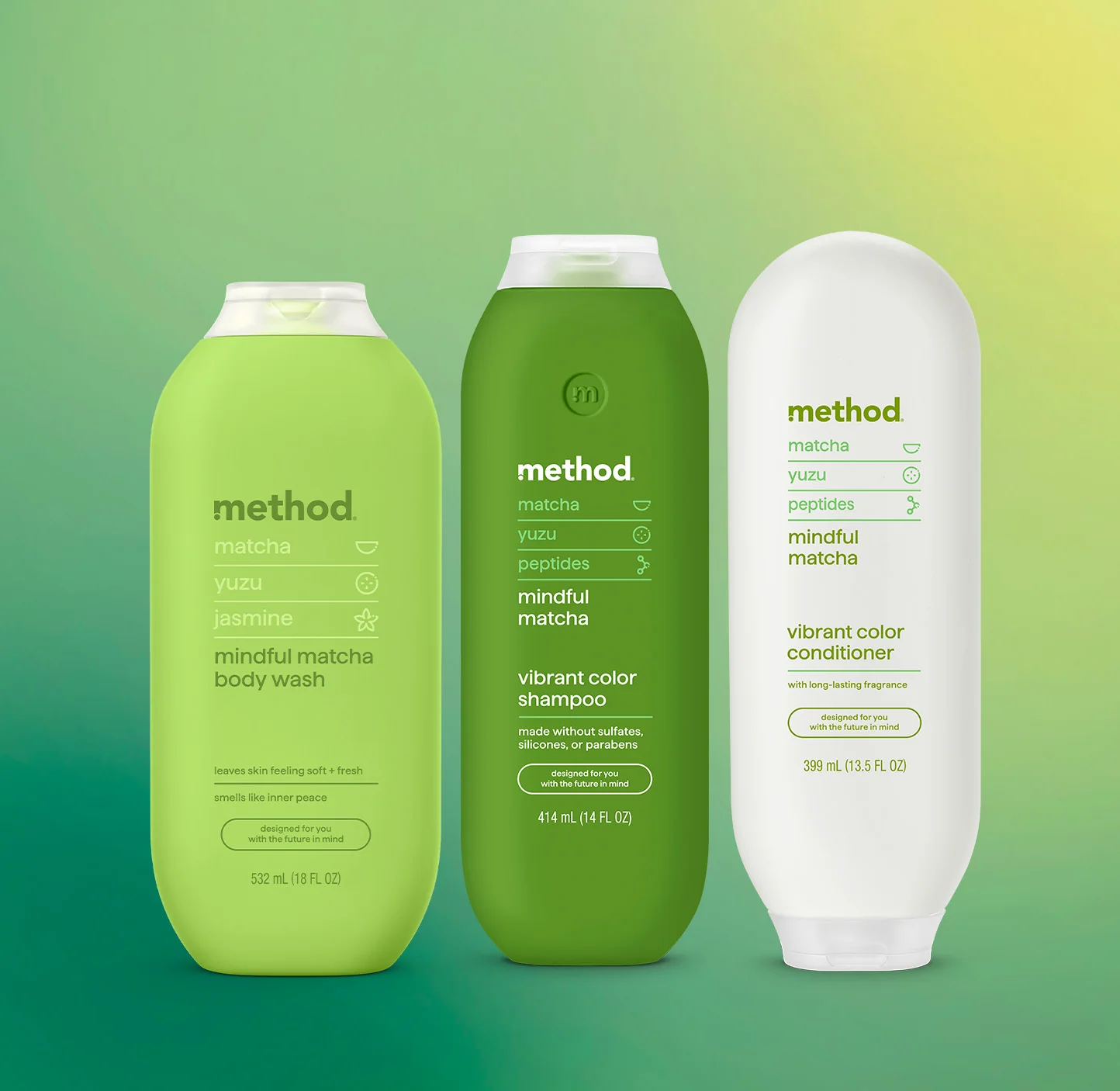 shower trio - mindful matcha, 45.5 oz