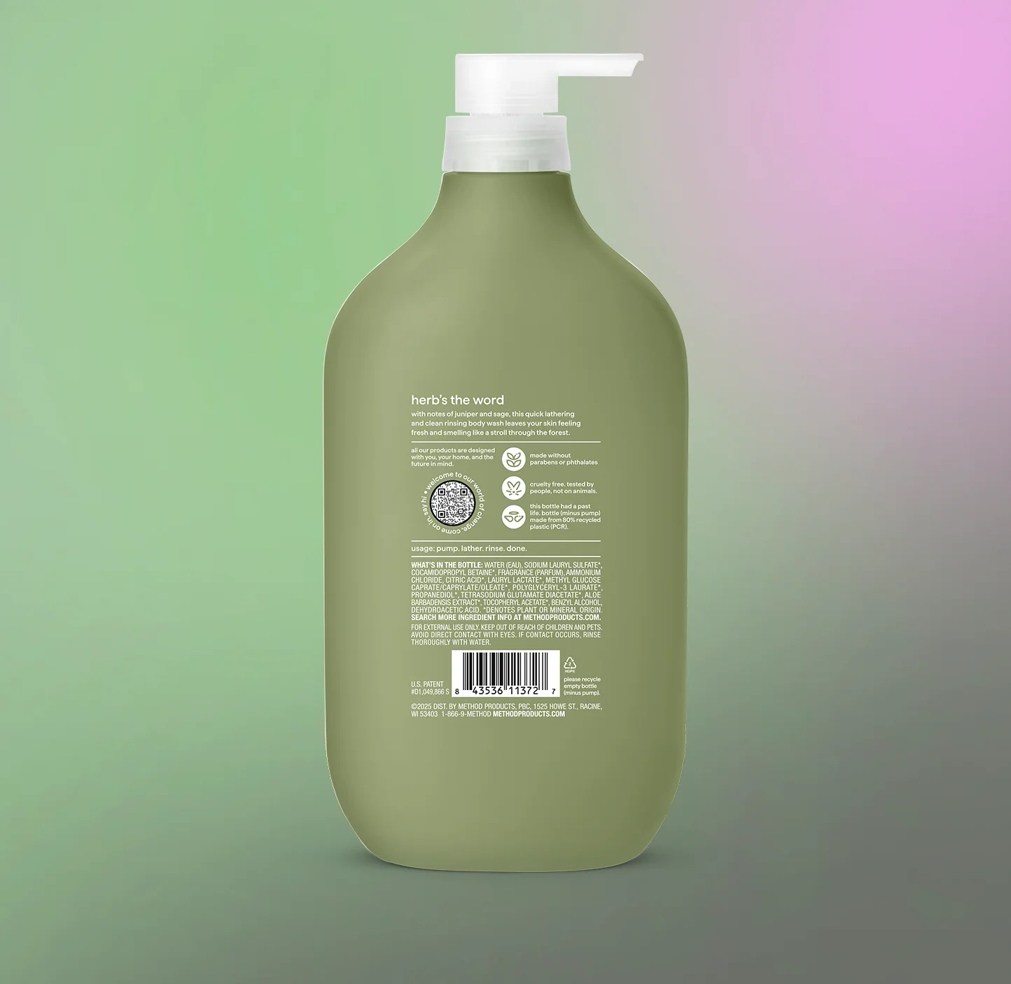 body wash - juniper + sage, 28 fl oz