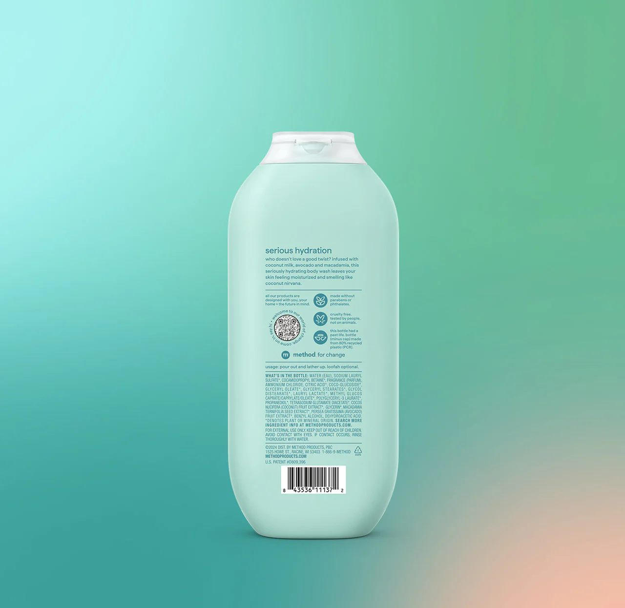 hydrating body wash - coco twist, 18 fl oz