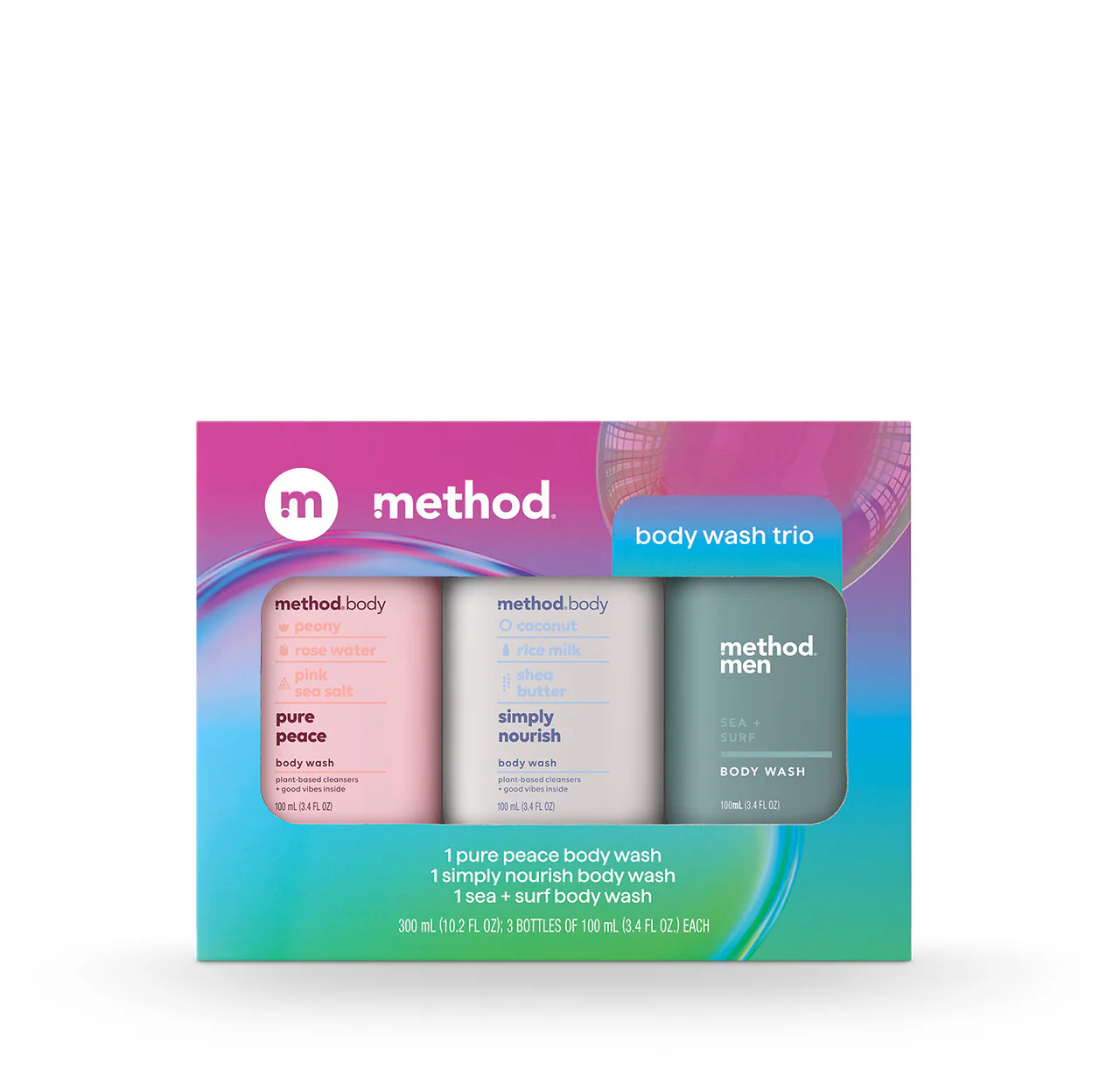 travel-sized gift set body wash trio, 10.2 oz