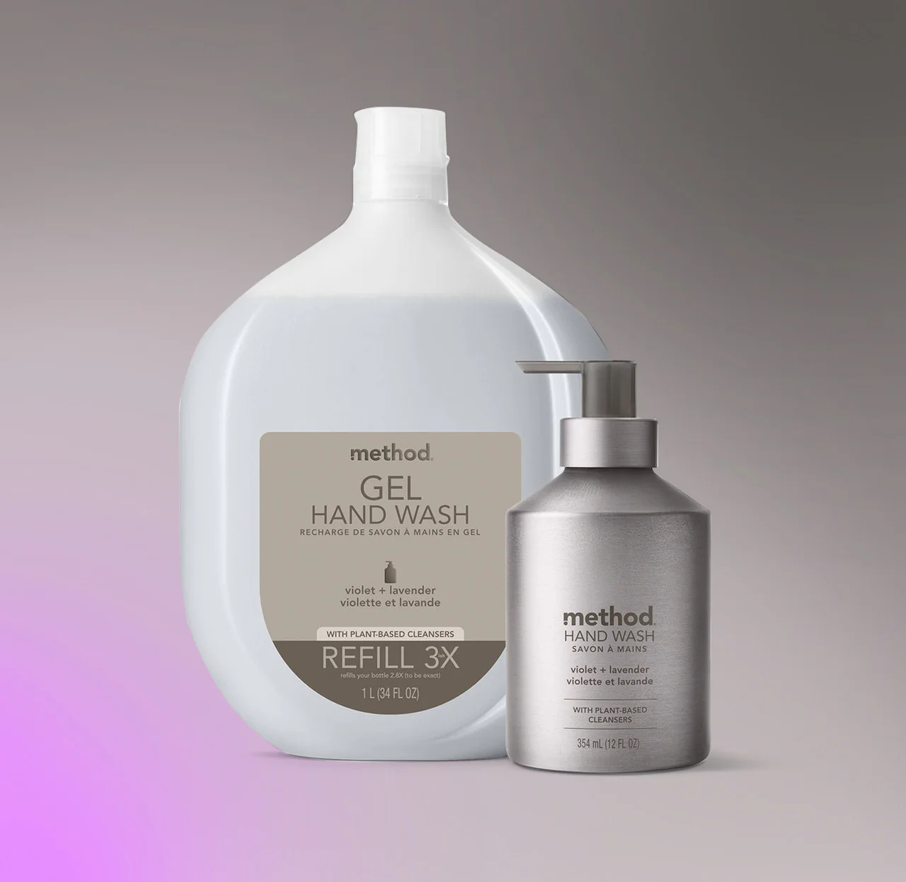 gel hand wash - violet + lavender, 12 fl oz