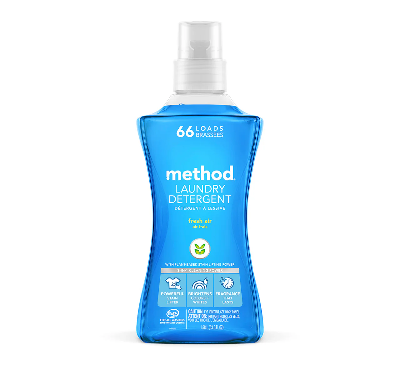laundry detergent - fresh air, 53.5 fl oz