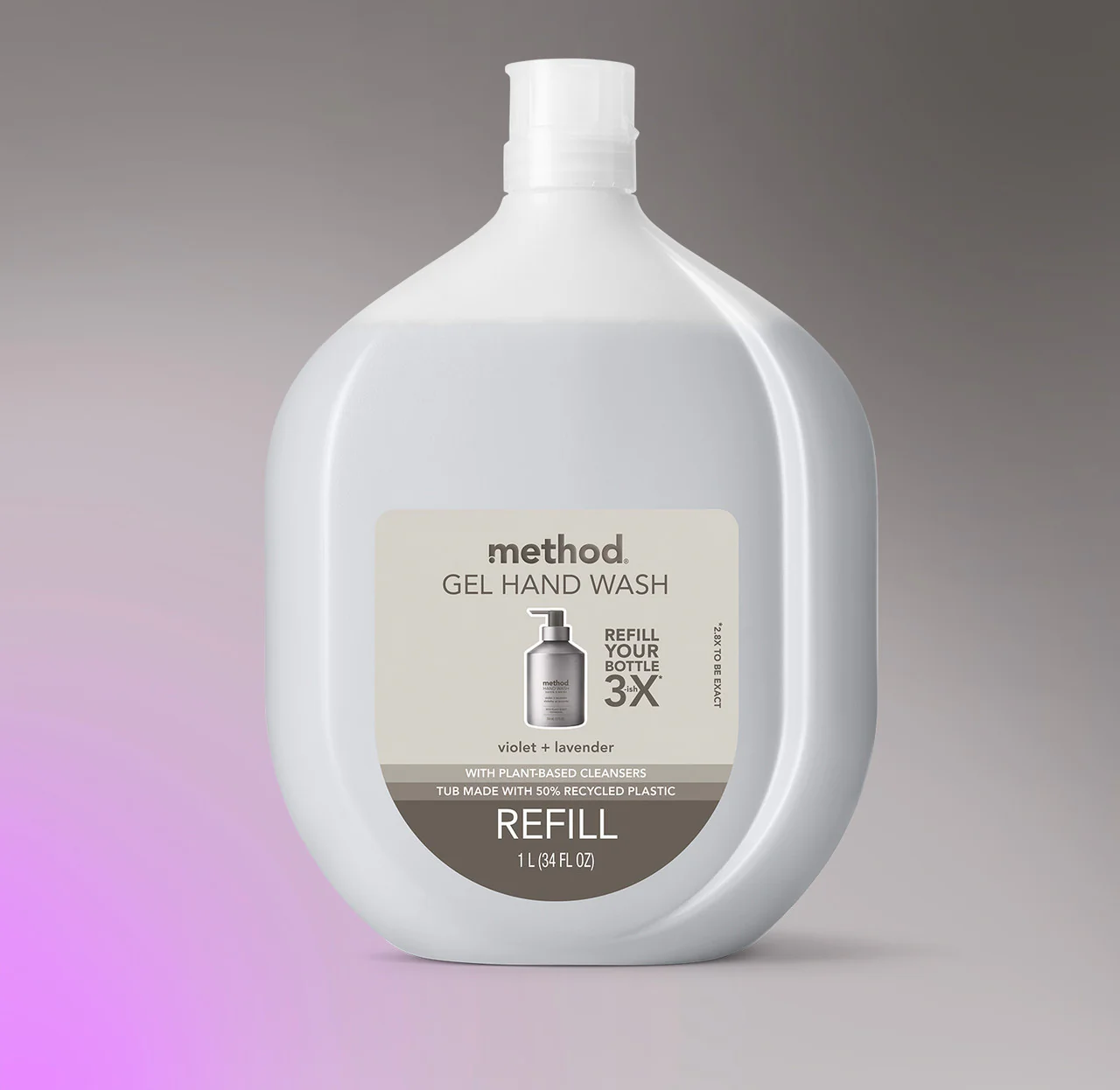 foaming hand wash refill - violet + lavender, 28 fl oz