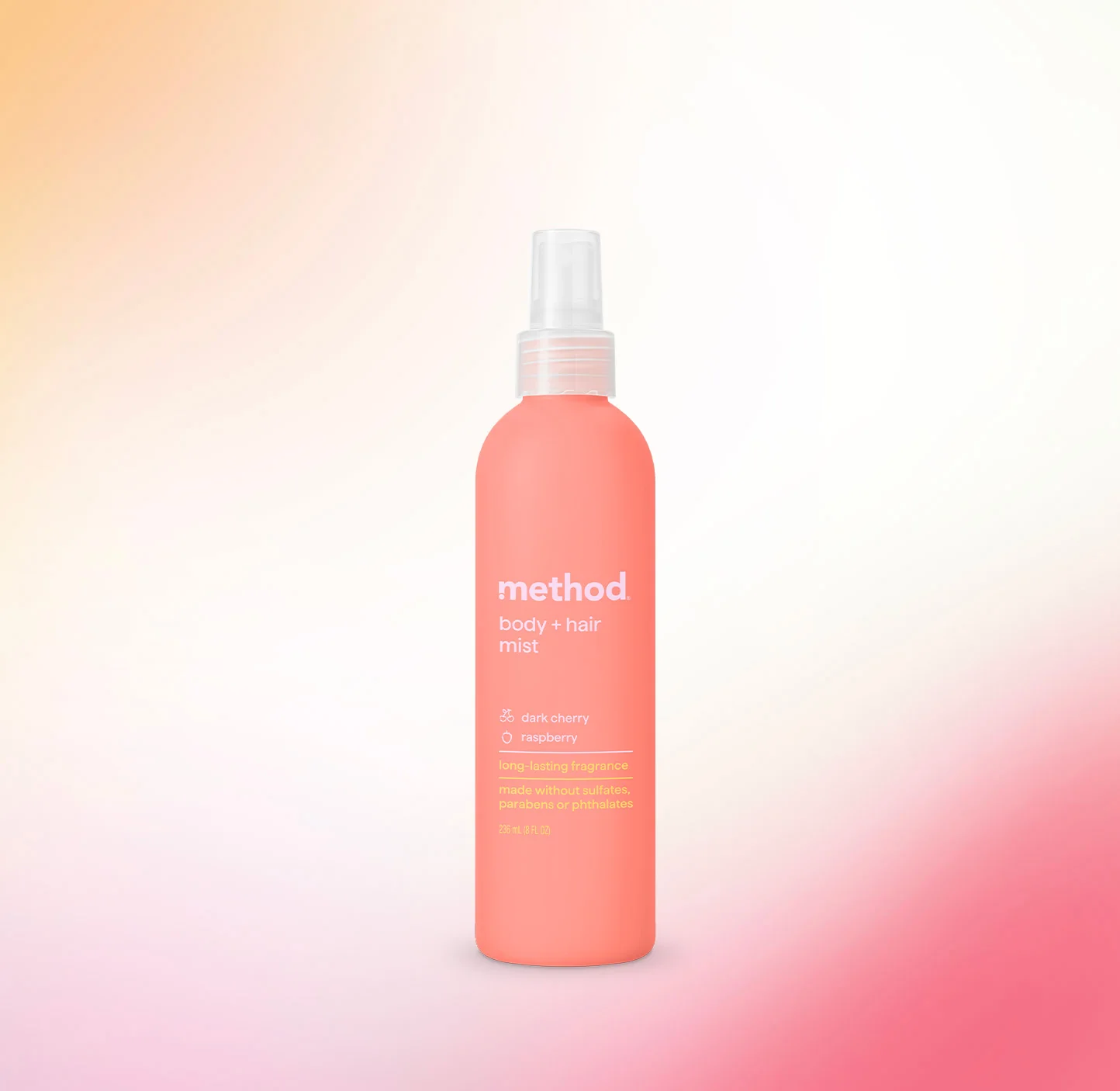 Body + Hair Mist - Dark Cherry + Raspberry, 8 Fl Oz - Method