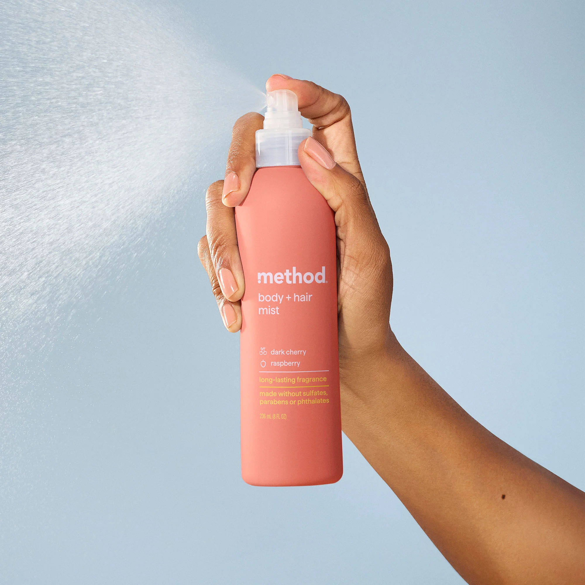 body + hair mist - dark cherry + raspberry, 8 fl oz