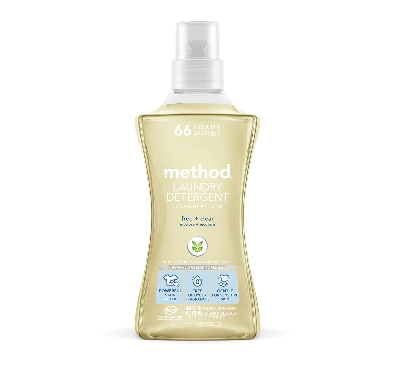 laundry detergent - free + clear, 53.5 fl oz 5 laundry detergent - free + clear, 53.5 fl oz