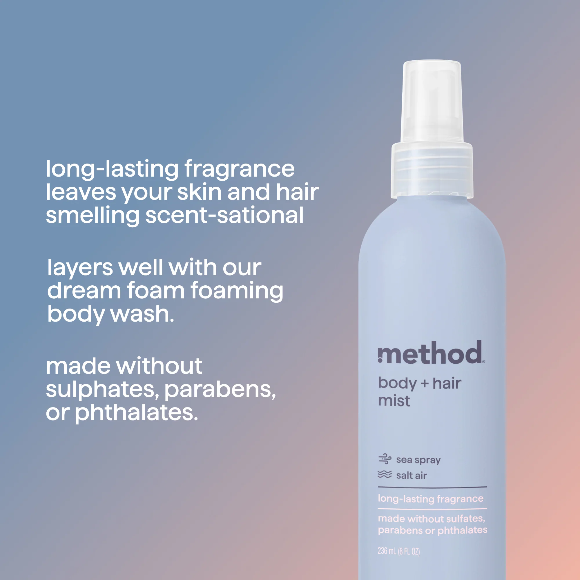 body + hair mist - sea spray + salt air, 8 fl oz