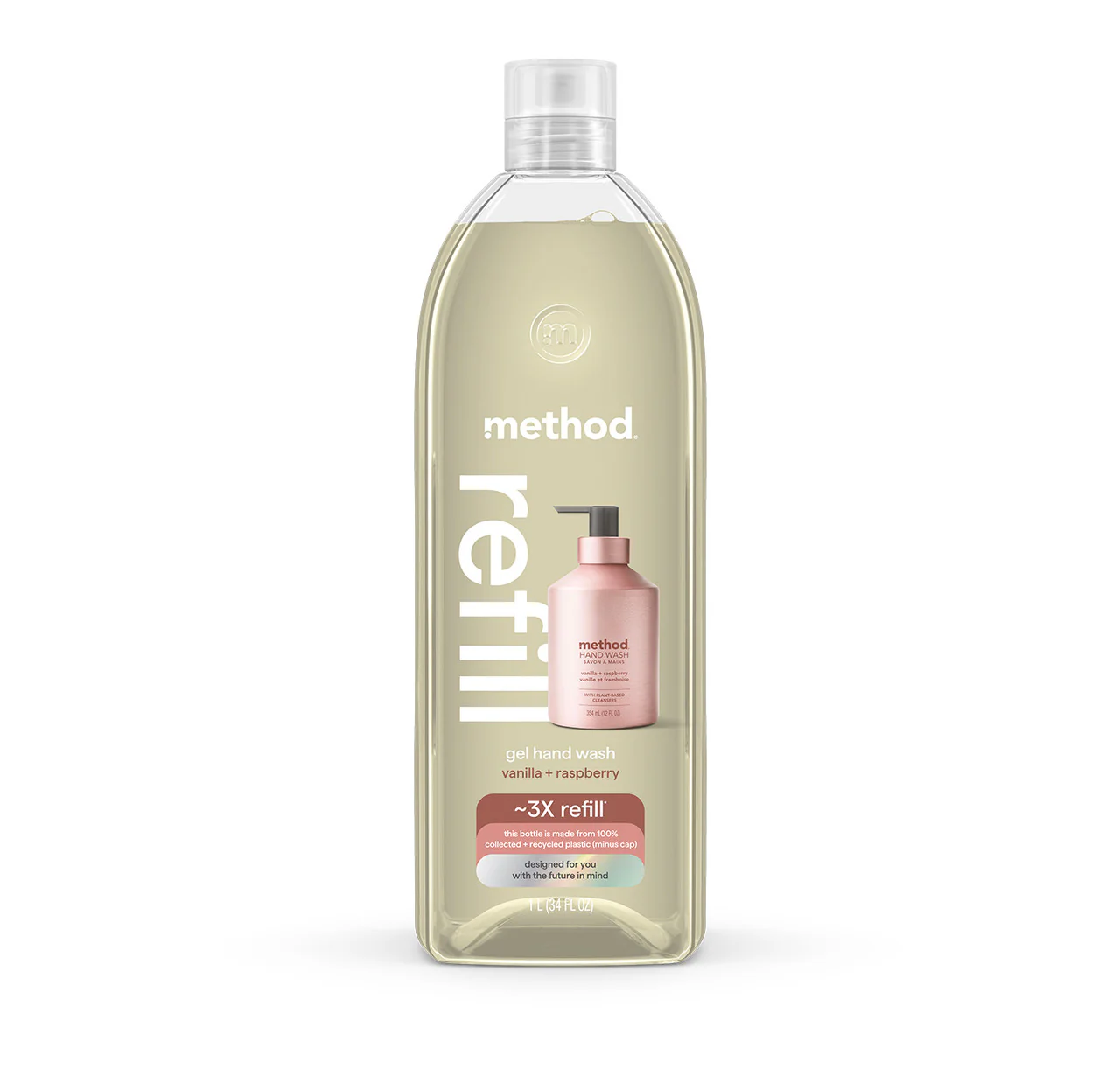 gel hand wash refill - vanilla + raspberry, 34 fl oz 1 6 gel hand wash refill - vanilla + raspberry, 34 fl oz 1