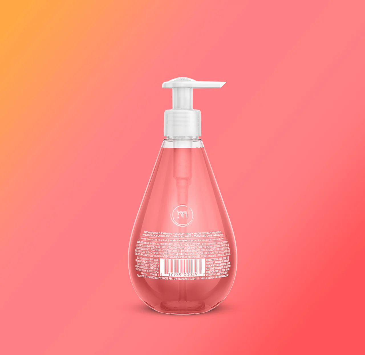gel hand wash - pink grapefruit, 12 fl oz 3 gel hand wash - pink grapefruit, 12 fl oz