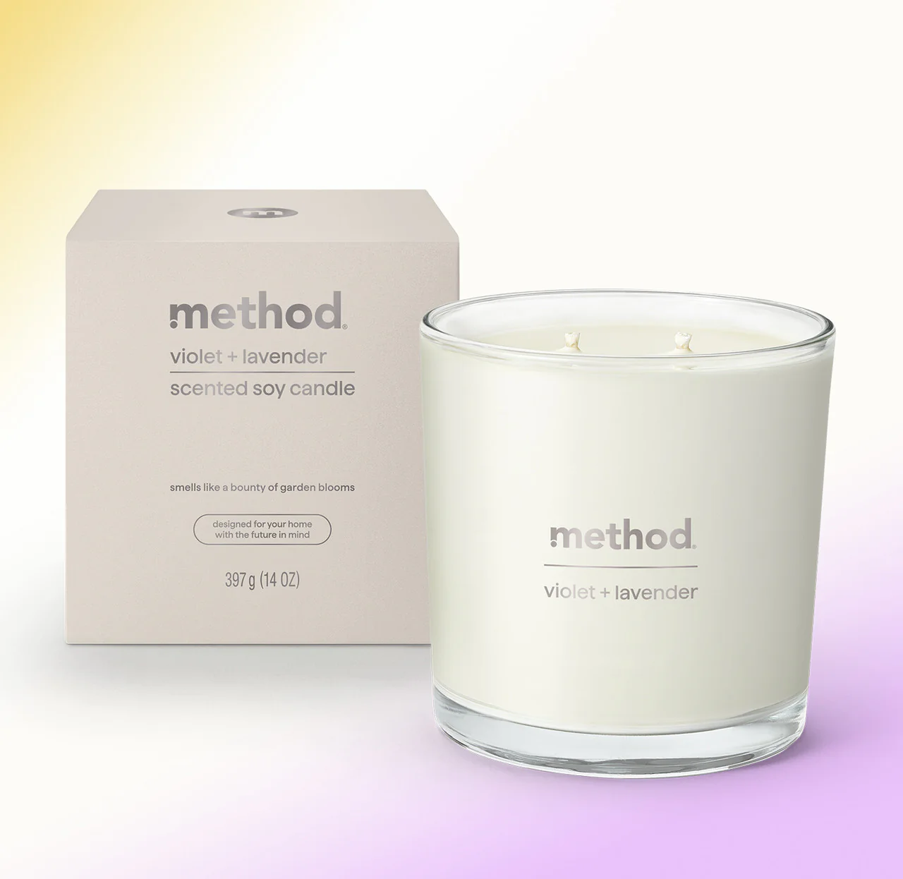premium soy candle - violet + lavender, 14 oz 3 premium soy candle - violet + lavender, 14 oz