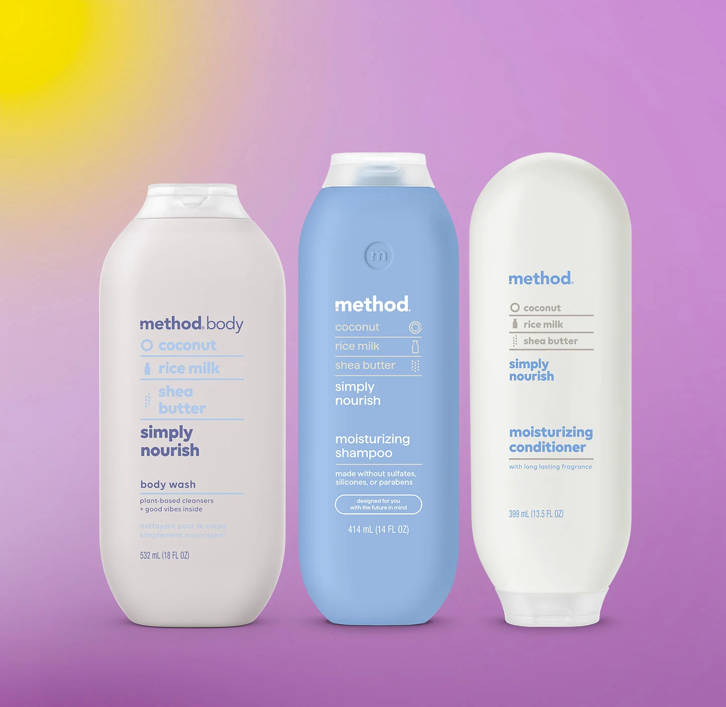 shower trio - simply nourish, 45.5 oz
