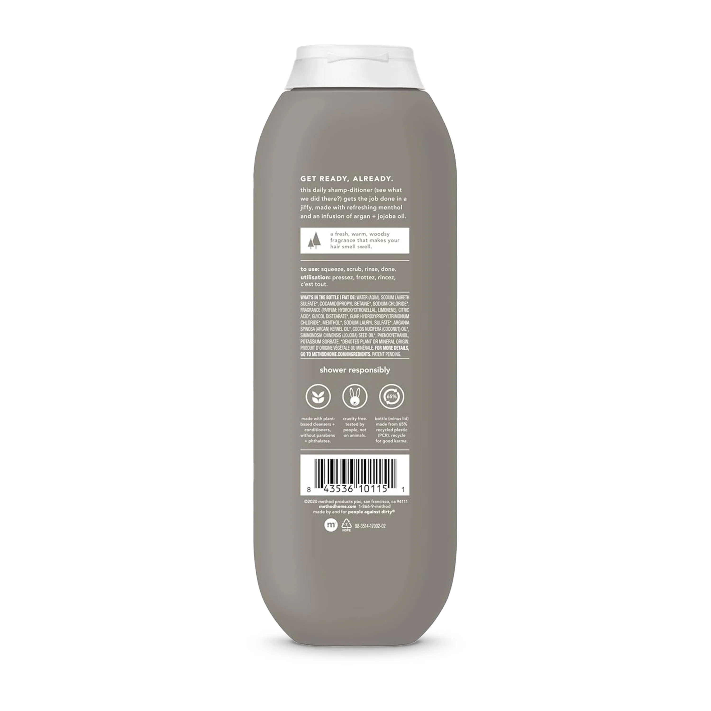 2-in-1 shampoo + conditioner - cedar + cypress, 14 fl oz